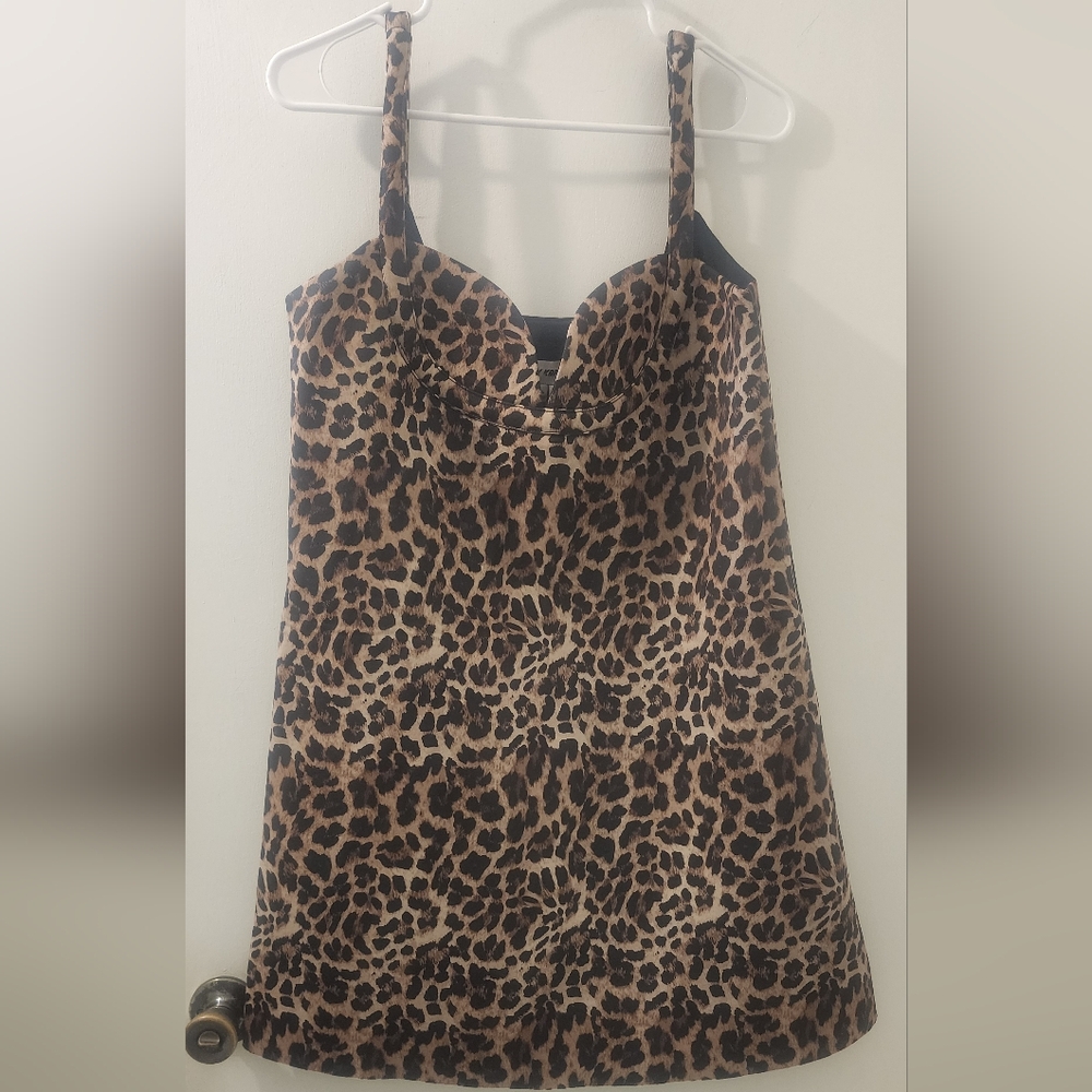 NWT Anthropologie Dhruv Kapoor‎ Leopard Print Sleeveless Dress, Size Medium.